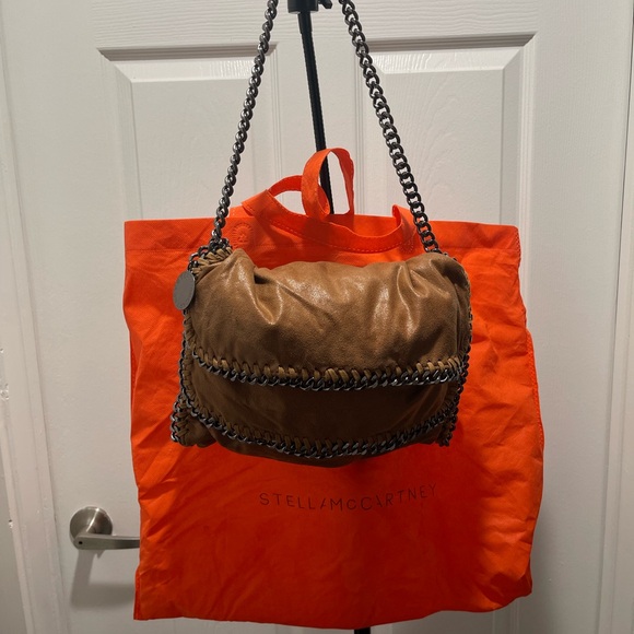 Stella McCartney Brown Suede Chain Purse- Falabella Shoulder Bag - Picture 5 of 14